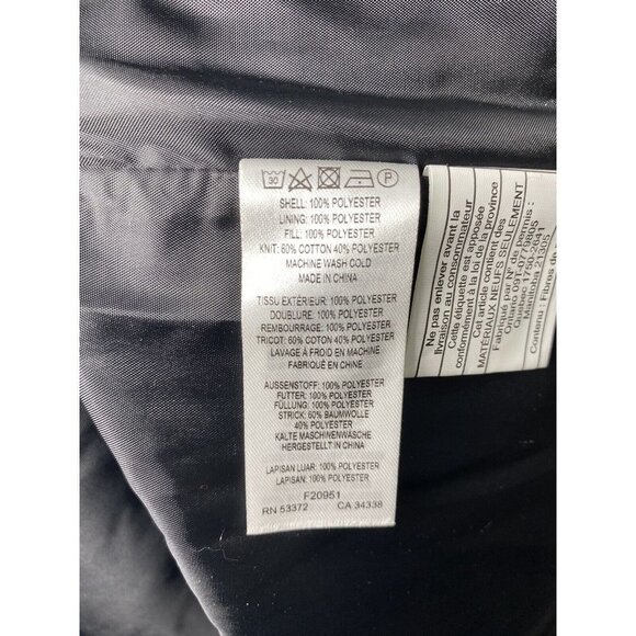 French Connection Womens SMALL Black Dickey Insert Softshell Puffer‎ Jacket Coat - Picture 9 of 9